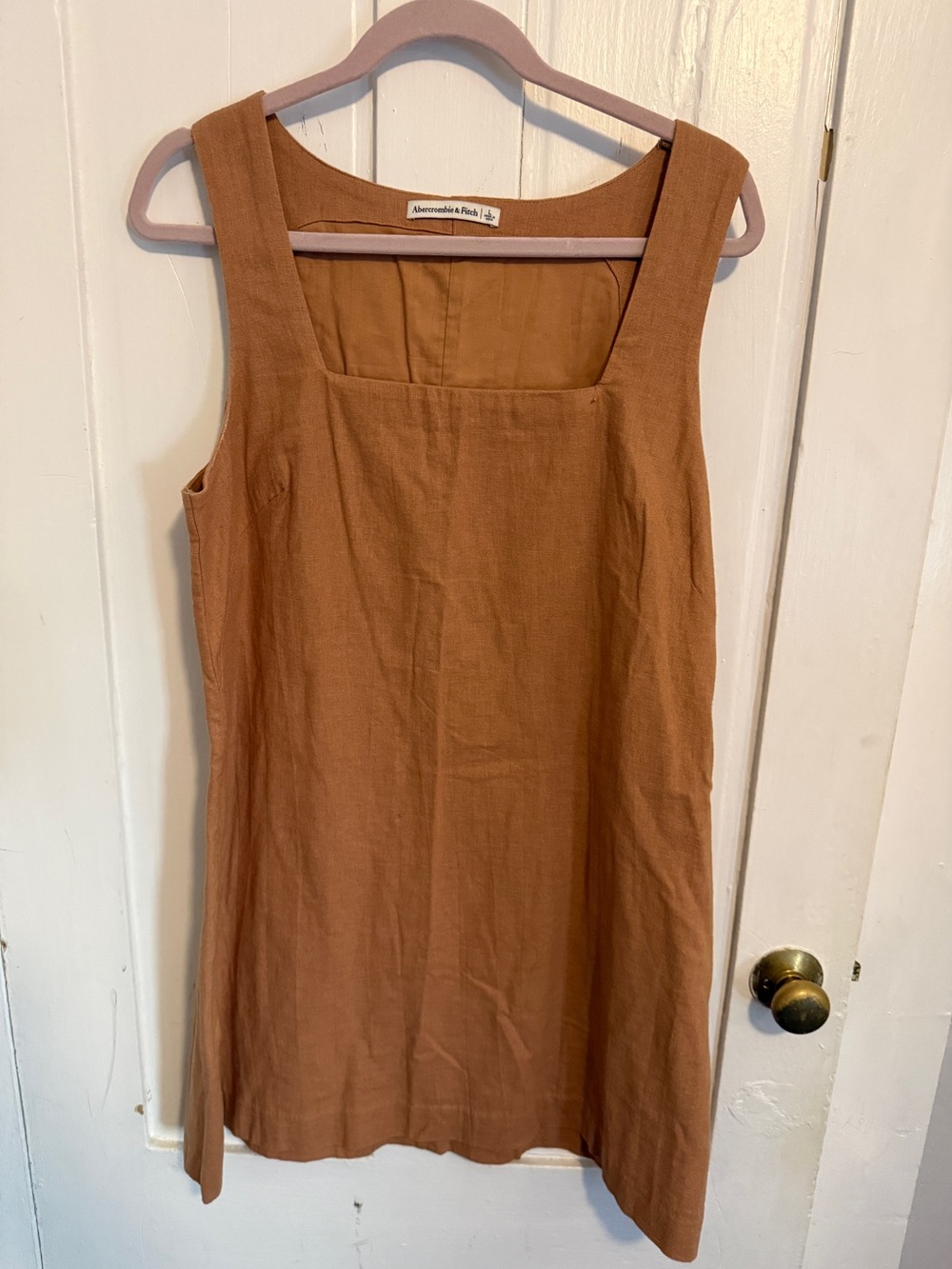 Abercrombie & Fitch Rust Tan Sleeveless Linen Dress